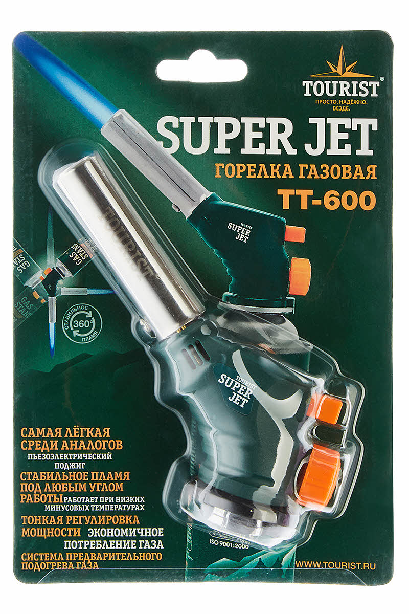 Газовая горелка TOURIST Super Jet TT-600 (пьезоподжиг)