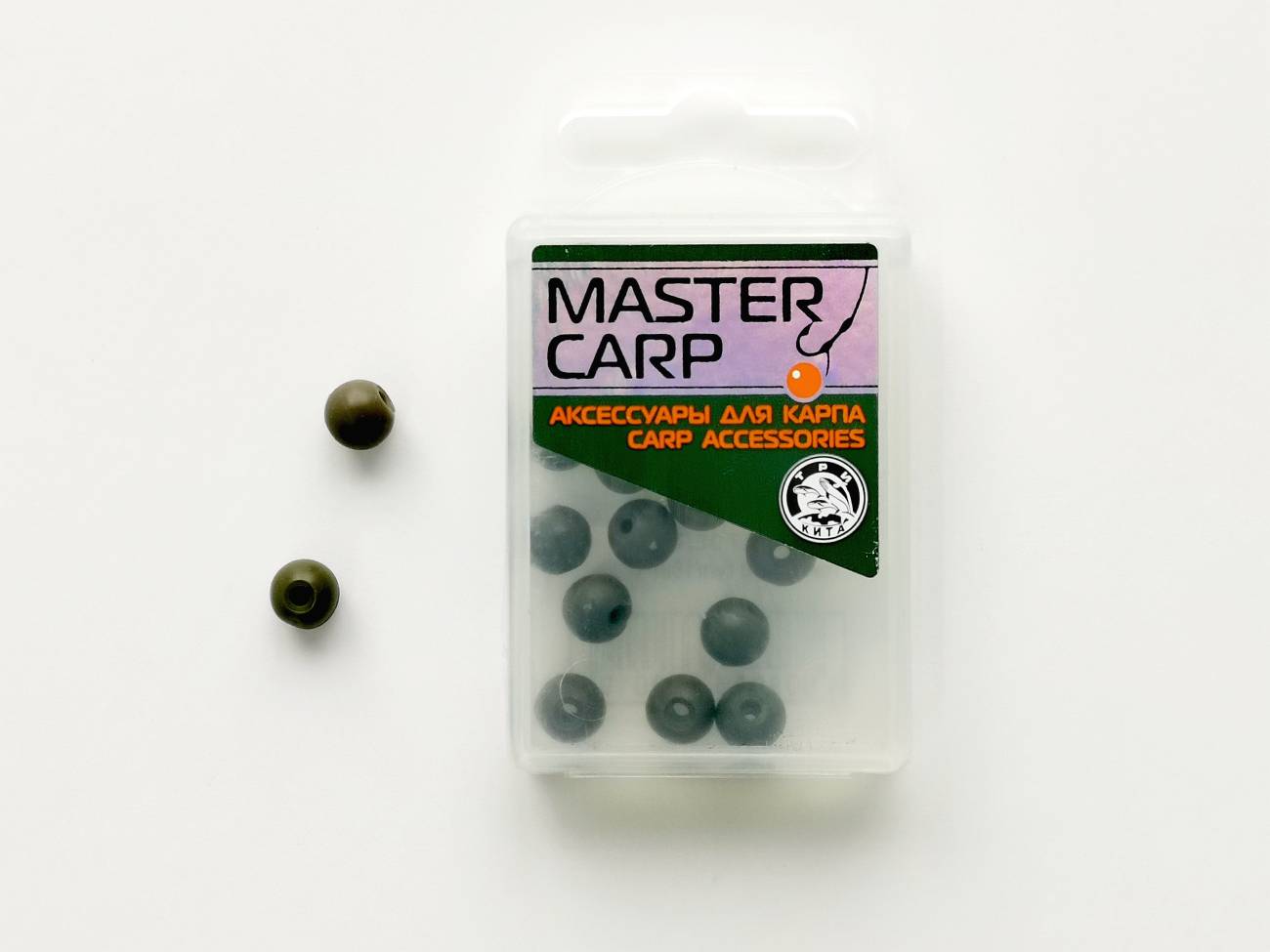 Бусина МАСТЕР КАРП силикон (6 мм, 20 шт) (зеленая)