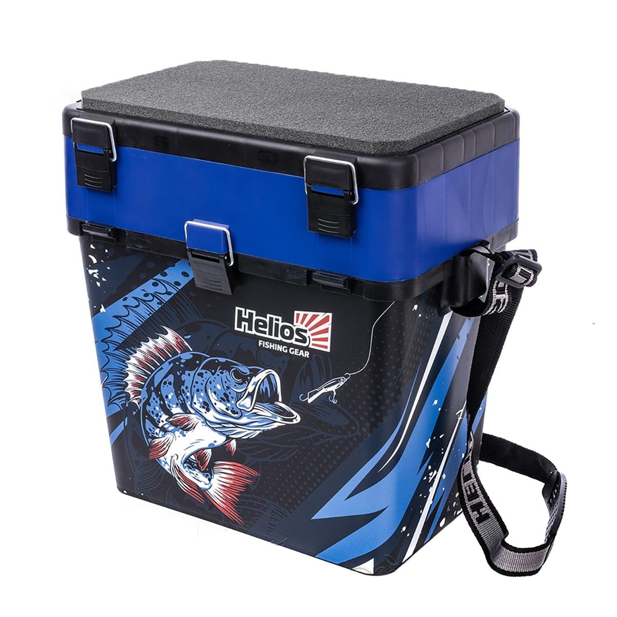 Ящик рыболовный зимний HELIOS Ice Fishing Perch (2 секции) (синий)