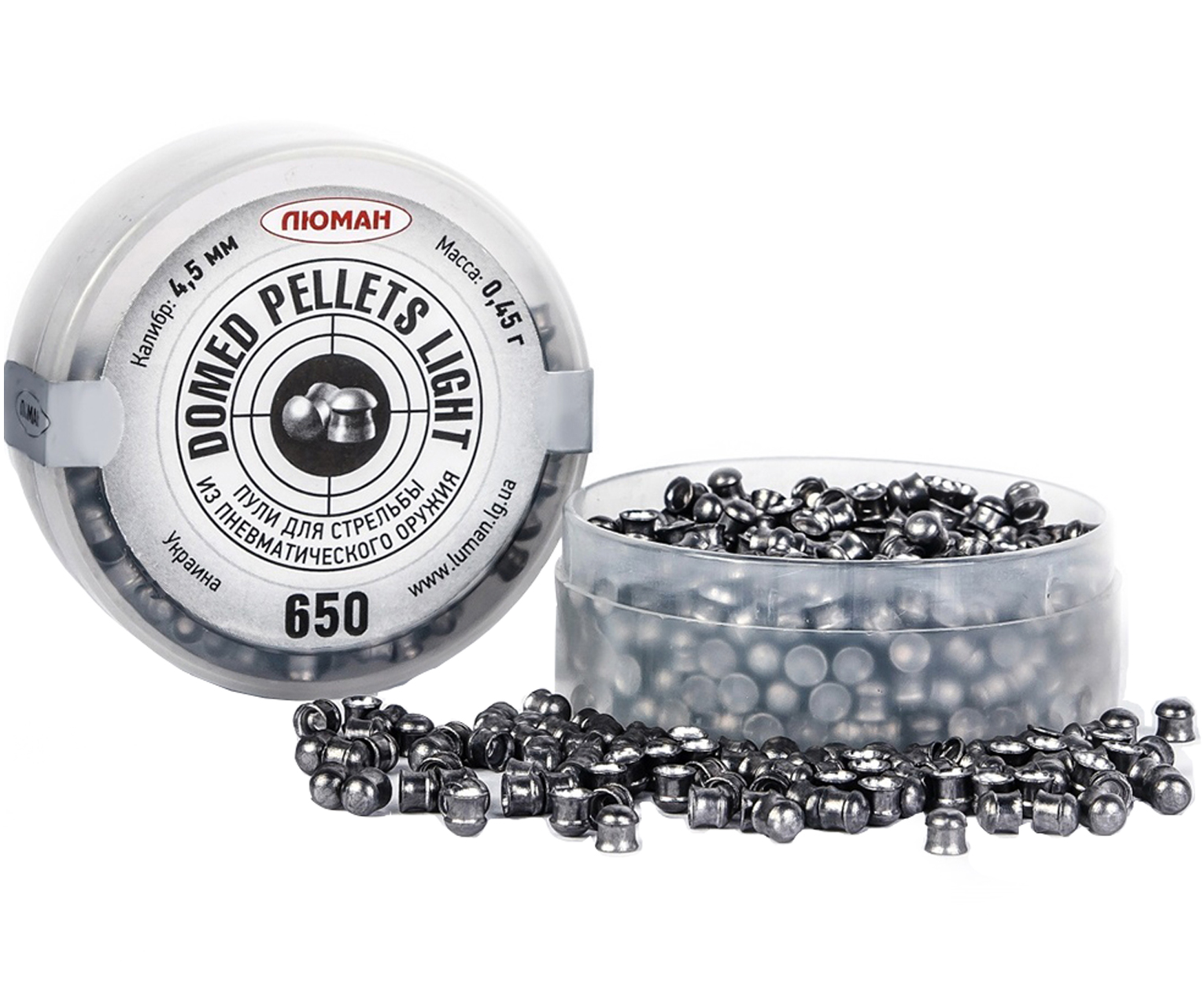 Пули ЛЮМАН Domed Pellets Light (0.45 г, 650 шт)