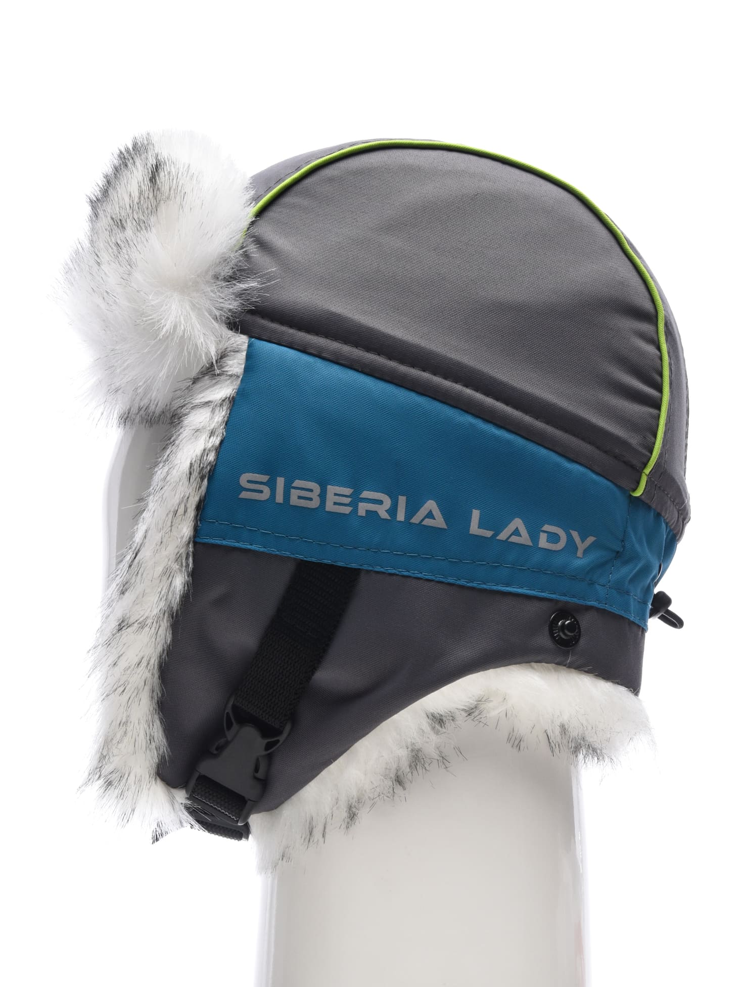Шапка-ушанка HUNTSMAN Siberia Lady (Breathable) (54-56, бирюза/серый)