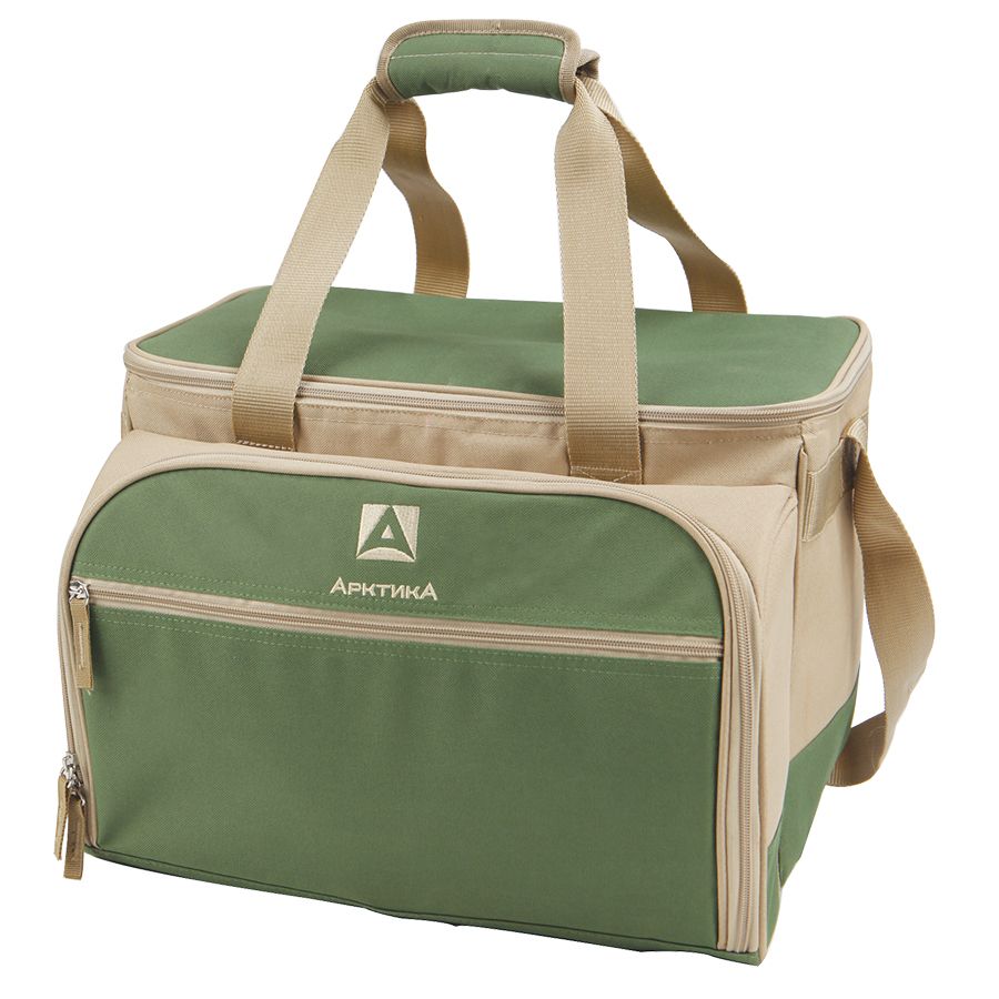 Сумка-холодильник с набором посуды АРКТИКА 4100-6 (6 персон) (зеленый, без рисунка)