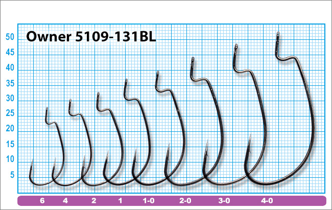 Крючок офсетный OWNER 5109 J-Light Worm Hook