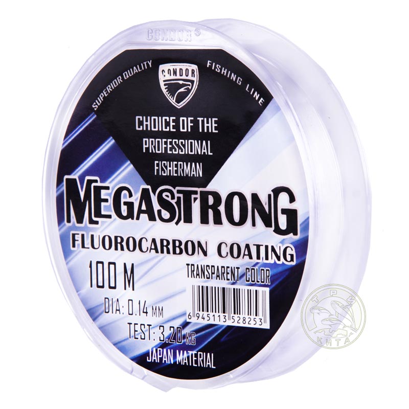 Леска CONDOR Megastrong Fluorocarbon Coating (100 м, 0.16 мм (4.7 кг))