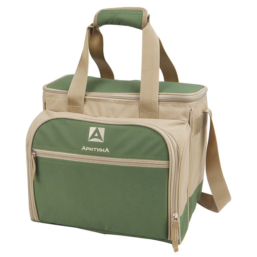 Сумка-холодильник с набором посуды АРКТИКА 4100-3 (3 персоны) (зеленый, без рисунка)