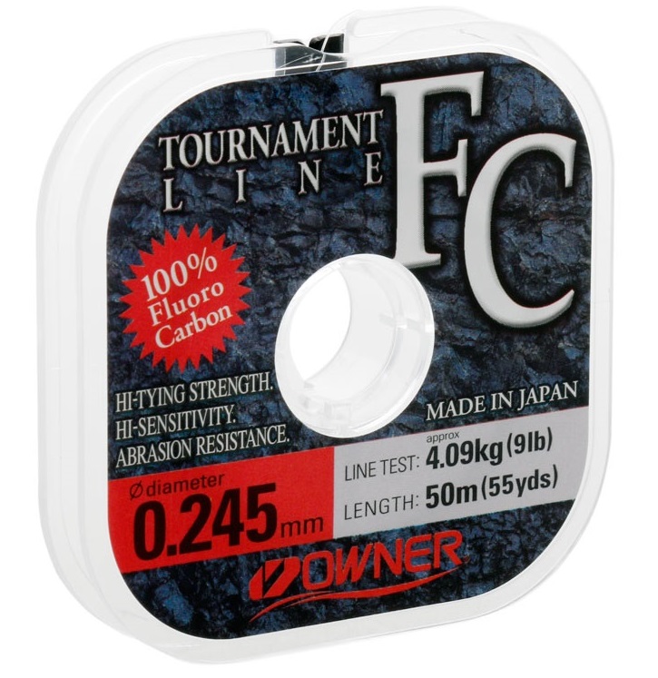 Леска флюорокарбон OWNER Fluorocarbon Tournament Line FC (50 м, 0.16 мм (1.83 кг))
