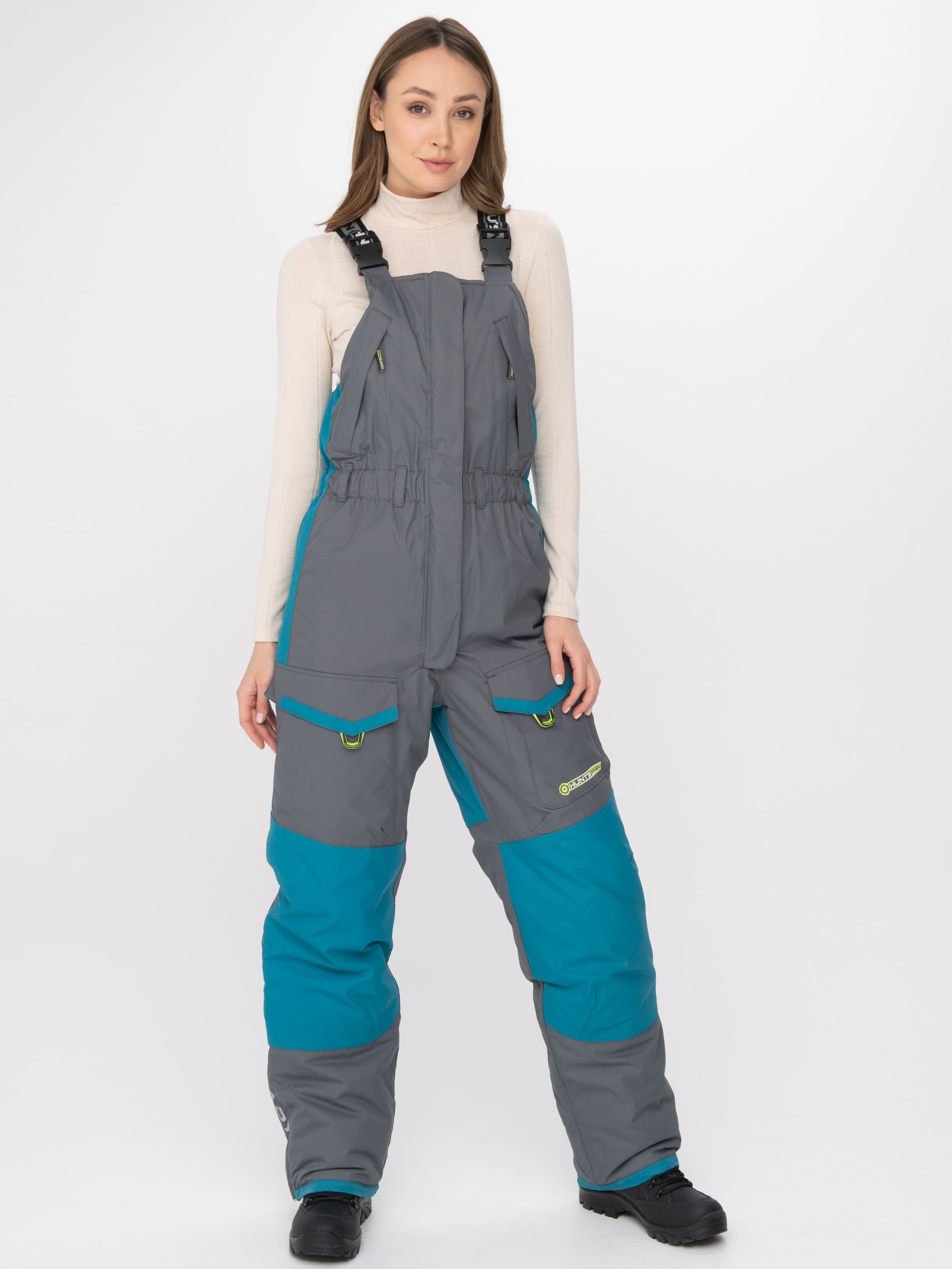 Костюм зимний HUNTSMAN Siberia Lady (Breathable) (40-42/158-164 см, бирюза/серый)