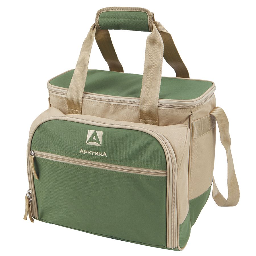 Сумка-холодильник с набором посуды АРКТИКА 4100-4 (4 персоны) (зеленый, без рисунка)