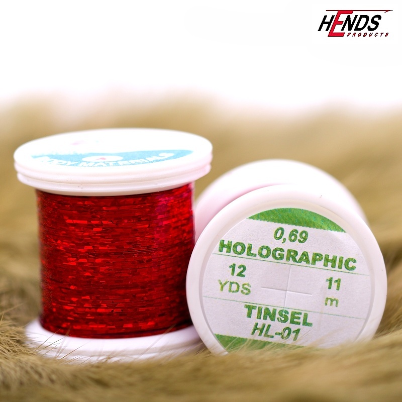 Люрекс HENDS Holographic Tinsel (11 м, 01 Red)