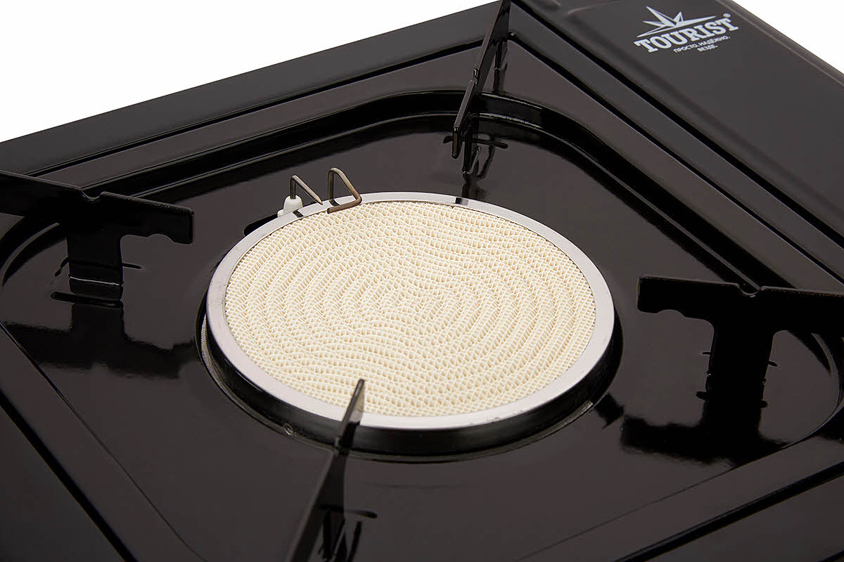 Плита настольная TOURIST Keramik Guru Plus TS-201 (керамика, переходник)