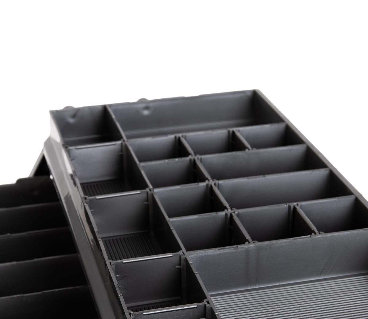 Ящик рыболовный HELIOS (3 полки) (зелёный)