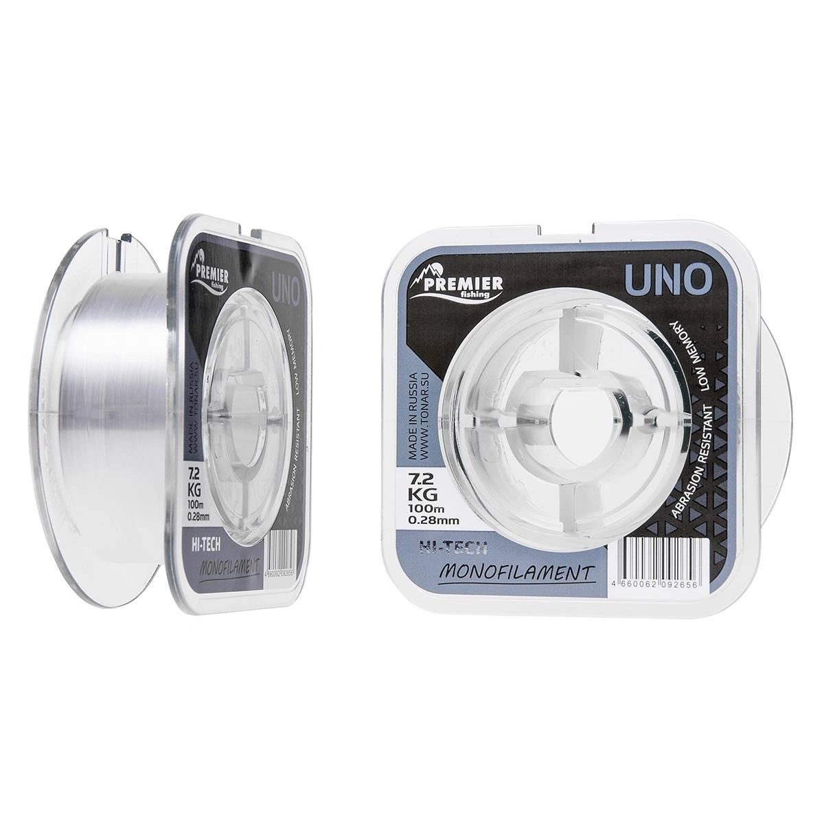 Леска PREMIER FISHING Uno (100 м, 0.18 мм, 3.7 кг)