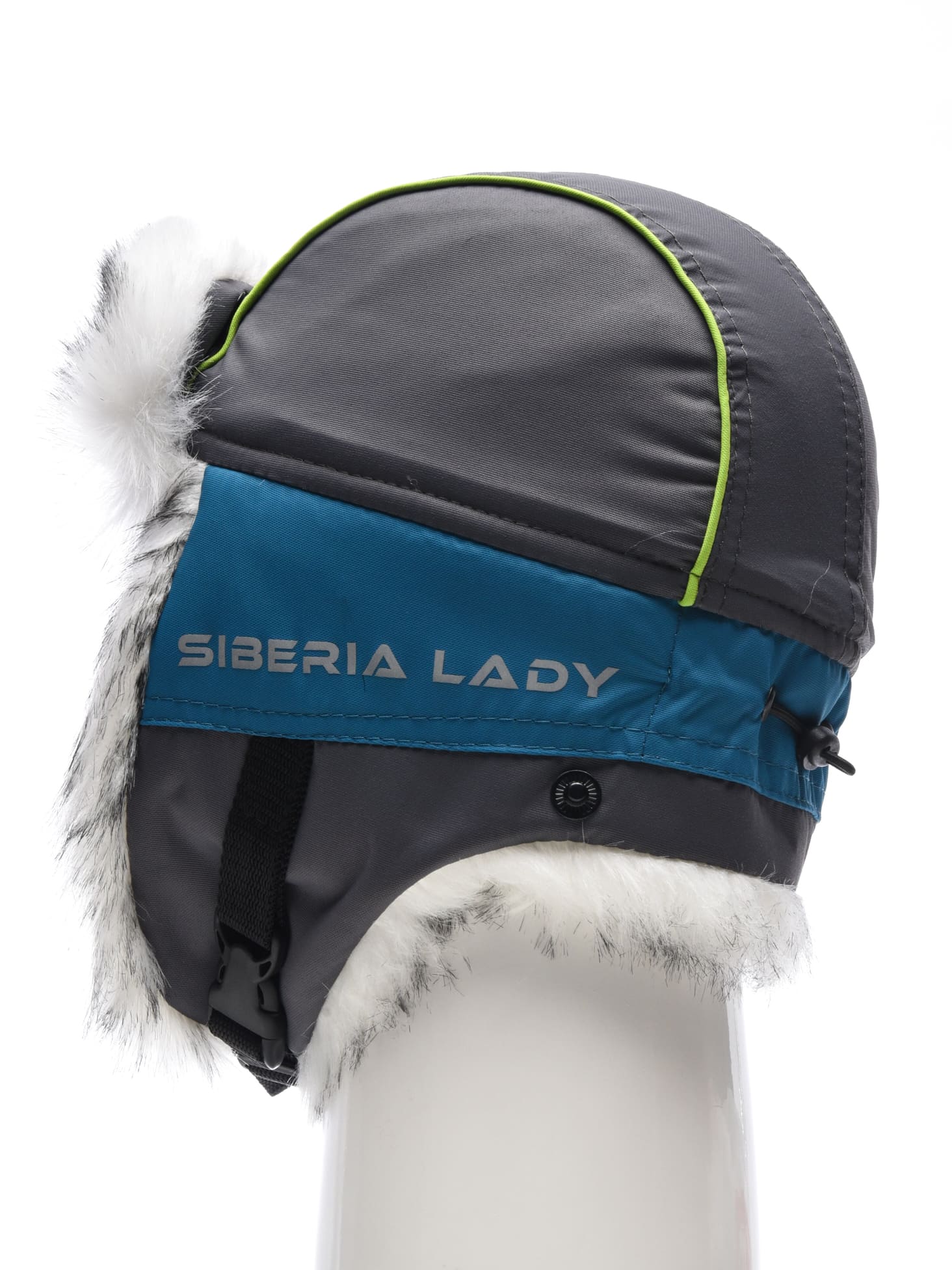 Шапка-ушанка HUNTSMAN Siberia Lady (Breathable) (54-56, бирюза/серый)
