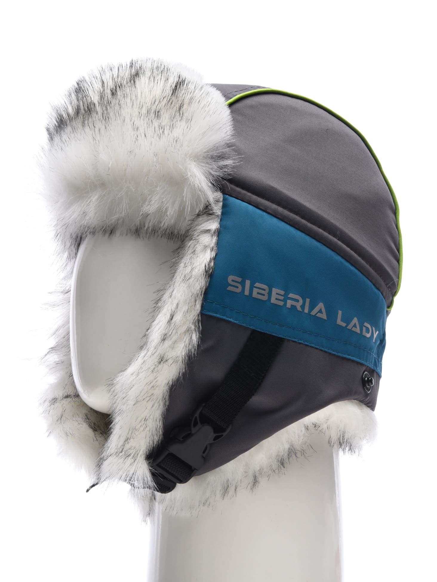 Шапка-ушанка HUNTSMAN Siberia Lady (Breathable) (54-56, бирюза/серый)