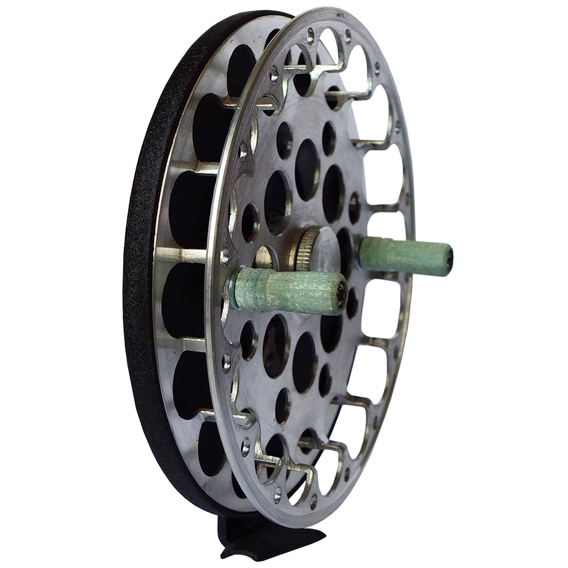 Катушка инерционная точёная крашеная (алюминий)