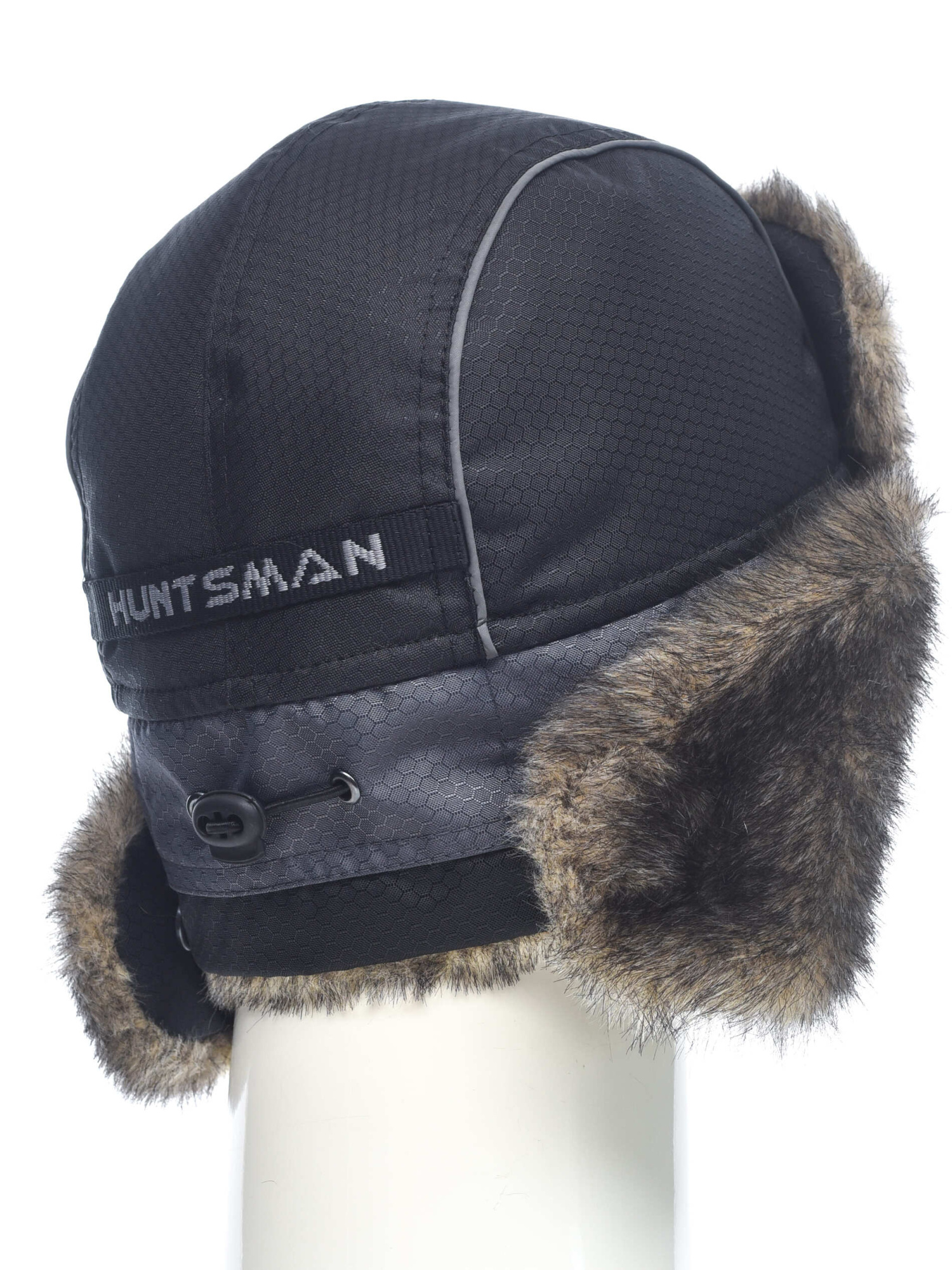 Шапка-ушанка HUNTSMAN Полюс (Cell) (56-58, серый)